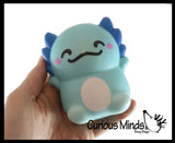 Axolotl Lover Bundle of 5 Fidgets -  Plush Squeeze PBJ  Stress Ball / Articulated Wiggle / Mochi / Slow Rise Squish / Sand Filled - Sensory, Stress, Fidget Toy