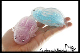 Axolotl - Water Gel Bead Filled Squeeze Stress Balls  -  Sensory, Stress, Fidget Toy Super Soft