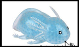 Axolotl - Water Gel Bead Filled Squeeze Stress Balls  -  Sensory, Stress, Fidget Toy Super Soft