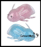 Axolotl - Water Gel Bead Filled Squeeze Stress Balls  -  Sensory, Stress, Fidget Toy Super Soft