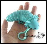 Axolotl Fidget -Small on Clip Wiggle Articulated Jointed Moving Axolotyl Toy - Unique