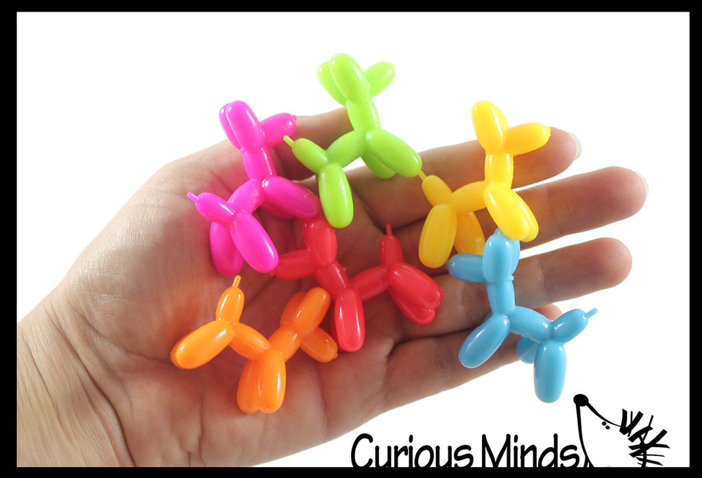 Cute Balloon Dog Animal Gummy Mochi Fidget Squishy Animals - Cute Individually Wrapped Toys - Sensory, Stress, Fidget Party Favor Toy