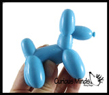 Mini Balloon Dog Crunchy Sand Filled Stress Ball - Cute Squishy Sensory Fidget Toy - Party Favors & Prizes