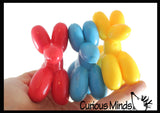 Mini Balloon Dog Crunchy Sand Filled Stress Ball - Cute Squishy Sensory Fidget Toy - Party Favors & Prizes