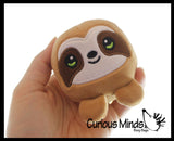 NEW - Cute Ball Plush Stuffed Animals- Adorable Mini Plushie Stuffie - Cat, Dog, Frog, Panda, Sloth, Giraffe, Penguin