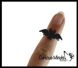 Bat Rings - Black Novelty Jewelry for Kids - Halloween Prize Toy Trick or Treat Favor