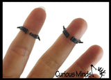 Bat Rings - Black Novelty Jewelry for Kids - Halloween Prize Toy Trick or Treat Favor