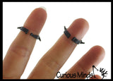 Halloween Rings - Bat and Spider Rings - Black Novelty Jewelry for Kids - Halloween Prize Toy Trick or Treat Favor (24 Dozen)