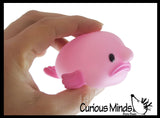Cute Blobfish Figurines - Rubber Figures - Ugly Fish with Nose Novelty Prize Reward Giveaway