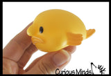 Cute Blobfish Figurines - Rubber Figures - Ugly Fish with Nose Novelty Prize Reward Giveaway