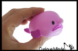 Cute Blobfish Figurines - Rubber Figures - Ugly Fish with Nose Novelty Prize Reward Giveaway