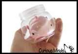 Blob Fish in Fish Bowl - Ugly and Cute Fish with Nose - Thick Glue/Gel Syrup Molasses Stretch Ball - Ultra Squishy and Moldable Slow Rise Relaxing Sensory Fidget Stress Toy