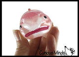 Blob Fish in Fish Bowl - Ugly and Cute Fish with Nose - Thick Glue/Gel Syrup Molasses Stretch Ball - Ultra Squishy and Moldable Slow Rise Relaxing Sensory Fidget Stress Toy