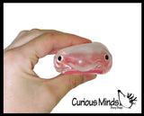 Blob Fish in Fish Bowl - Ugly and Cute Fish with Nose - Thick Glue/Gel Syrup Molasses Stretch Ball - Ultra Squishy and Moldable Slow Rise Relaxing Sensory Fidget Stress Toy