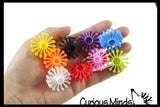 Connecting Cogs Shapes Building Set - Slide Together Toy Blocks - Set of 50