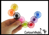 Connecting Cogs Shapes Building Set - Slide Together Toy Blocks - Set of 50