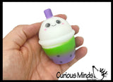 Bubble Tea Drink Squishy Squeeze Stress Ball Soft Doh Filling - Like Shaving Cream - Sensory, Fidget Toy