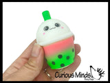 Bubble Tea Drink Squishy Squeeze Stress Ball Soft Doh Filling - Like Shaving Cream - Sensory, Fidget Toy