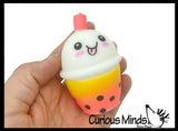 Bubble Tea Drink Squishy Squeeze Stress Ball Soft Doh Filling - Like Shaving Cream - Sensory, Fidget Toy