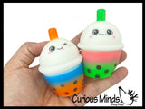 Bubble Tea Drink Squishy Squeeze Stress Ball Soft Doh Filling - Like Shaving Cream - Sensory, Fidget Toy