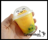 Slime with Bubble Tea Balls - Cute Containers with Squishy Beads