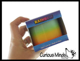 Plastic Rainbow Magic Spring Coil Toy - 3" in Box -  Sensory Fidget Toy - Relaxing & Mesmerizing - Stair Walking Fun Classic Toy