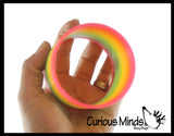Plastic Rainbow Magic Spring Coil Toy - 3" in Box -  Sensory Fidget Toy - Relaxing & Mesmerizing - Stair Walking Fun Classic Toy