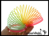 Plastic Rainbow Magic Spring Coil Toy - 3" in Box -  Sensory Fidget Toy - Relaxing & Mesmerizing - Stair Walking Fun Classic Toy