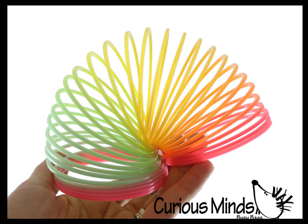 Plastic Rainbow Magic Spring Coil Toy - 3" in Box - Sensory Fidget Toy ...