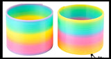 Plastic Rainbow Magic Spring Coil Toy - 3" in Box -  Sensory Fidget Toy - Relaxing & Mesmerizing - Stair Walking Fun Classic Toy