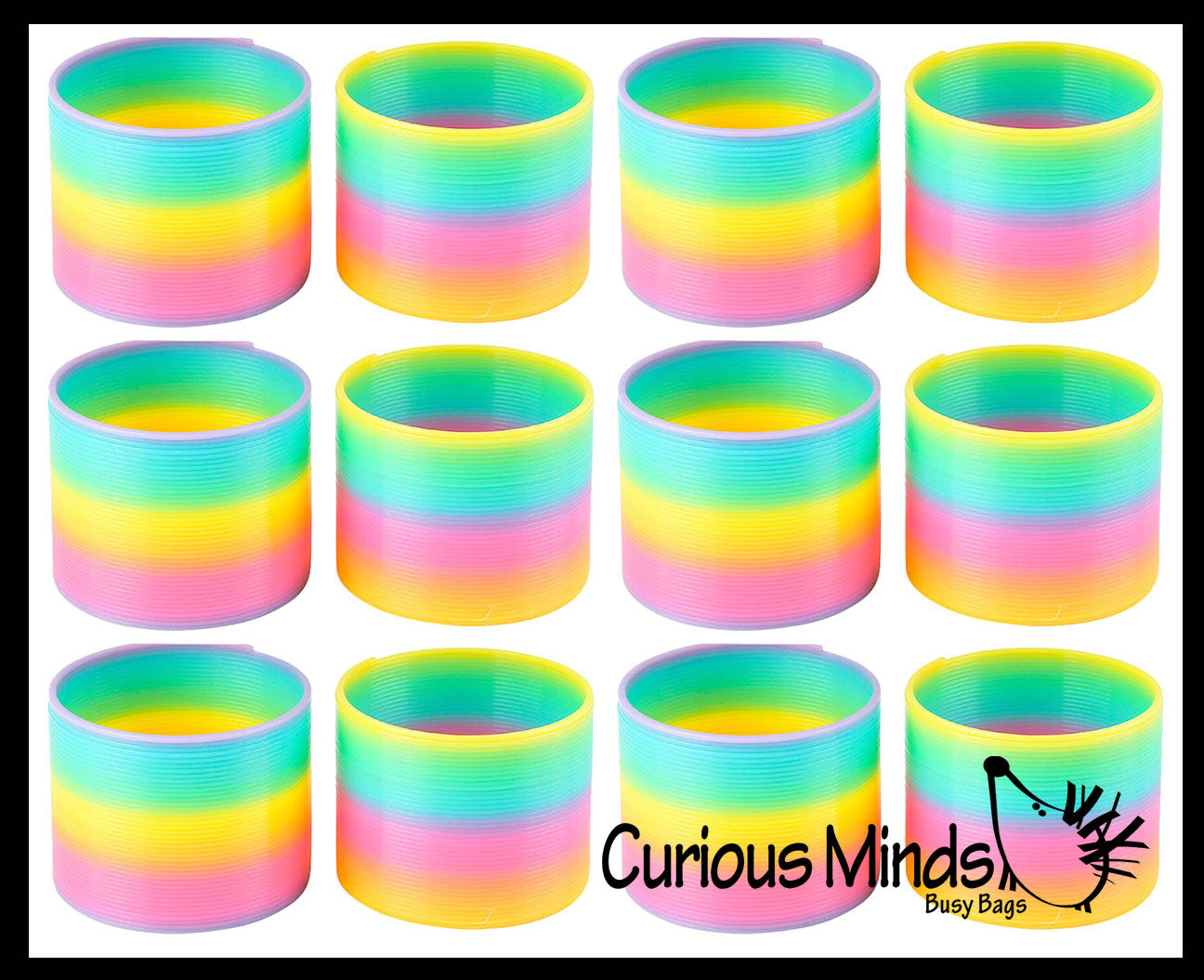 Plastic Rainbow Magic Spring Coil Toy - 3" in Box - Sensory Fidget Toy ...