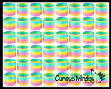 Plastic Rainbow Magic Spring Coil Toy - 3" in Box -  Sensory Fidget Toy - Relaxing & Mesmerizing - Stair Walking Fun Classic Toy