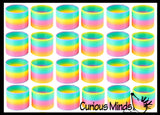 Plastic Rainbow Magic Spring Coil Toy - 3" in Box -  Sensory Fidget Toy - Relaxing & Mesmerizing - Stair Walking Fun Classic Toy
