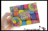 Box of 24 Squishy Soft Creamy Doh Cubes - Fun fidget Sensory Stress Ball Set