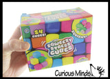 Box of 24 Squishy Soft Creamy Doh Cubes - Fun fidget Sensory Stress Ball Set