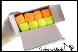 Box of 24 Squishy Soft Creamy Doh Cubes - Fun fidget Sensory Stress Ball Set