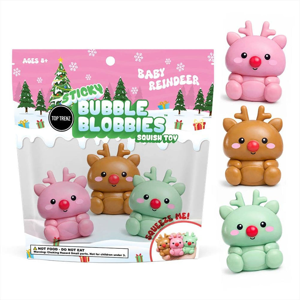 Sticky Bubble Blobbies Reindeer Globs that Stick to Ceiling Squishy Balls Christmas