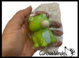 Bubble Blowing Frog Squishy Fidget Toy - Cute Animal Blowing Bubbles