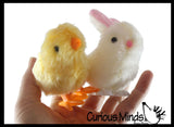 Wind-Up Walking Chicks and Bunnies - Animals that Hops Across the Floor - Easter - Toy Gift - Party Favor