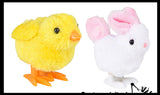 Wind-Up Walking Chicks and Bunnies - Animals that Hops Across the Floor - Easter - Toy Gift - Party Favor