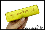 NEW - Gold Butter Slow Rise Squishy Squeeze Stress Ball Super Soft - Sensory, Fidget Toy