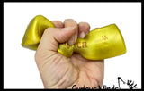 NEW - Gold Butter Slow Rise Squishy Squeeze Stress Ball Super Soft - Sensory, Fidget Toy