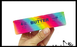 NEW - Rainbow Butter Slow Rise Squishy Squeeze Stress Ball Super Soft - Sensory, Fidget Toy