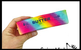 NEW - Rainbow Butter Slow Rise Squishy Squeeze Stress Ball Super Soft - Sensory, Fidget Toy