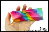 NEW - Rainbow Butter Slow Rise Squishy Squeeze Stress Ball Super Soft - Sensory, Fidget Toy