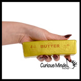 NEW - Gold Butter Slow Rise Squishy Squeeze Stress Ball Super Soft - Sensory, Fidget Toy