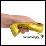 NEW - Gold Butter Slow Rise Squishy Squeeze Stress Ball Super Soft - Sensory, Fidget Toy