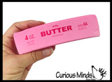 NEW - Pink Butter Slow Rise Squishy Squeeze Stress Ball Super Soft - Sensory, Fidget Toy