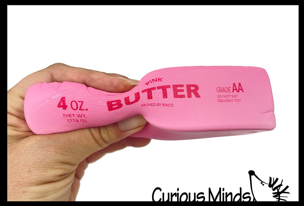NEW - Pink Butter Slow Rise Squishy Squeeze Stress Ball Super Soft - Sensory, Fidget Toy