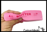 NEW - Pink Butter Slow Rise Squishy Squeeze Stress Ball Super Soft - Sensory, Fidget Toy